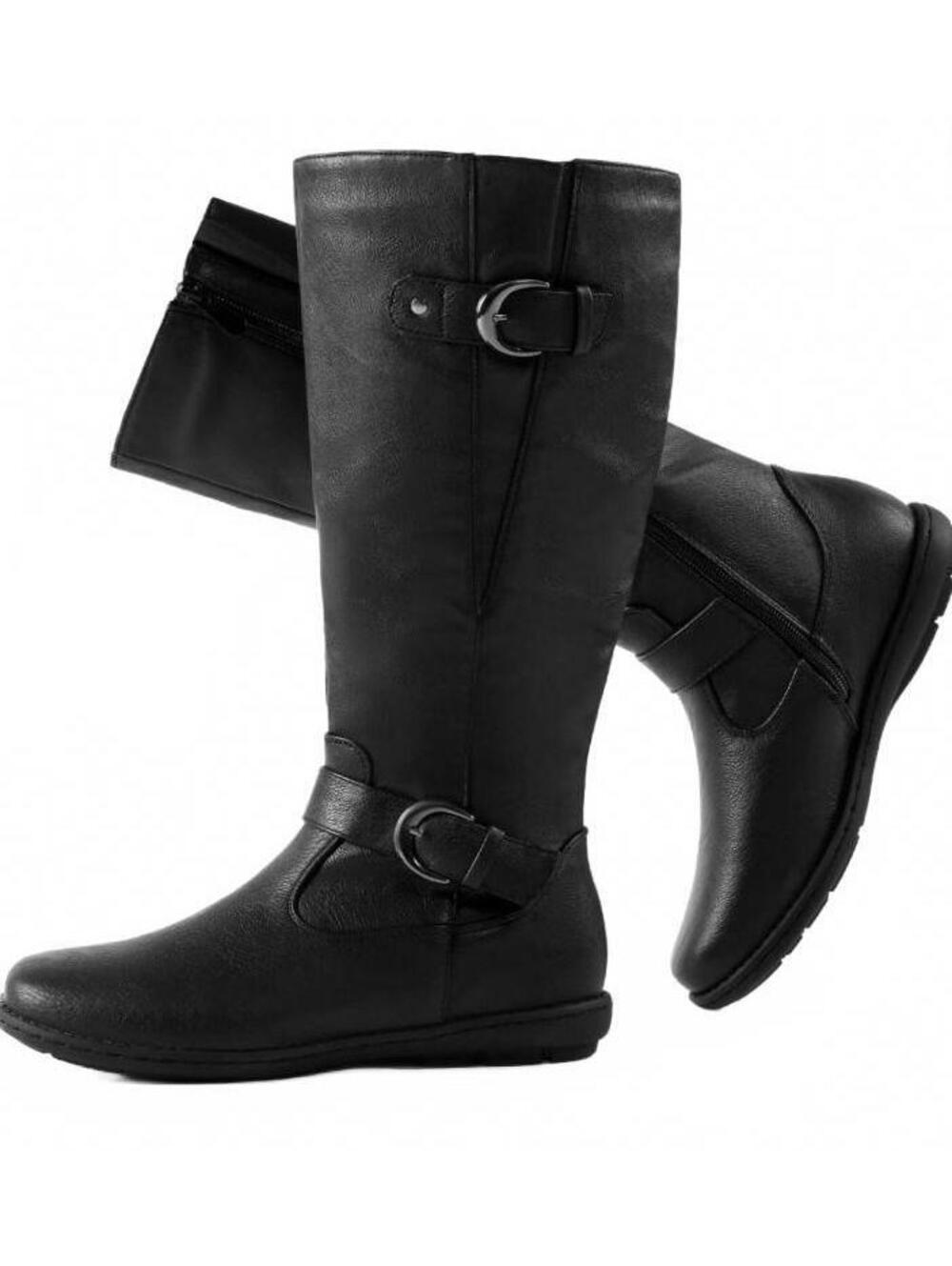 Dream Pairs Black Faux Fur-Lined Knee High Women's Winter Boots Tall Boots US 10